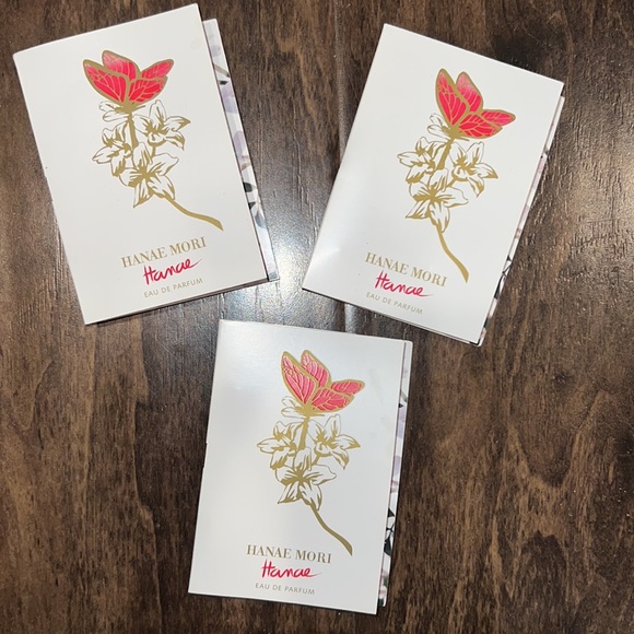 3 Hanae Mori Eau de Parfum 04 oz 1.2 ml Sample Tester Travel Mini Bundle Lot - Picture 1 of 2
